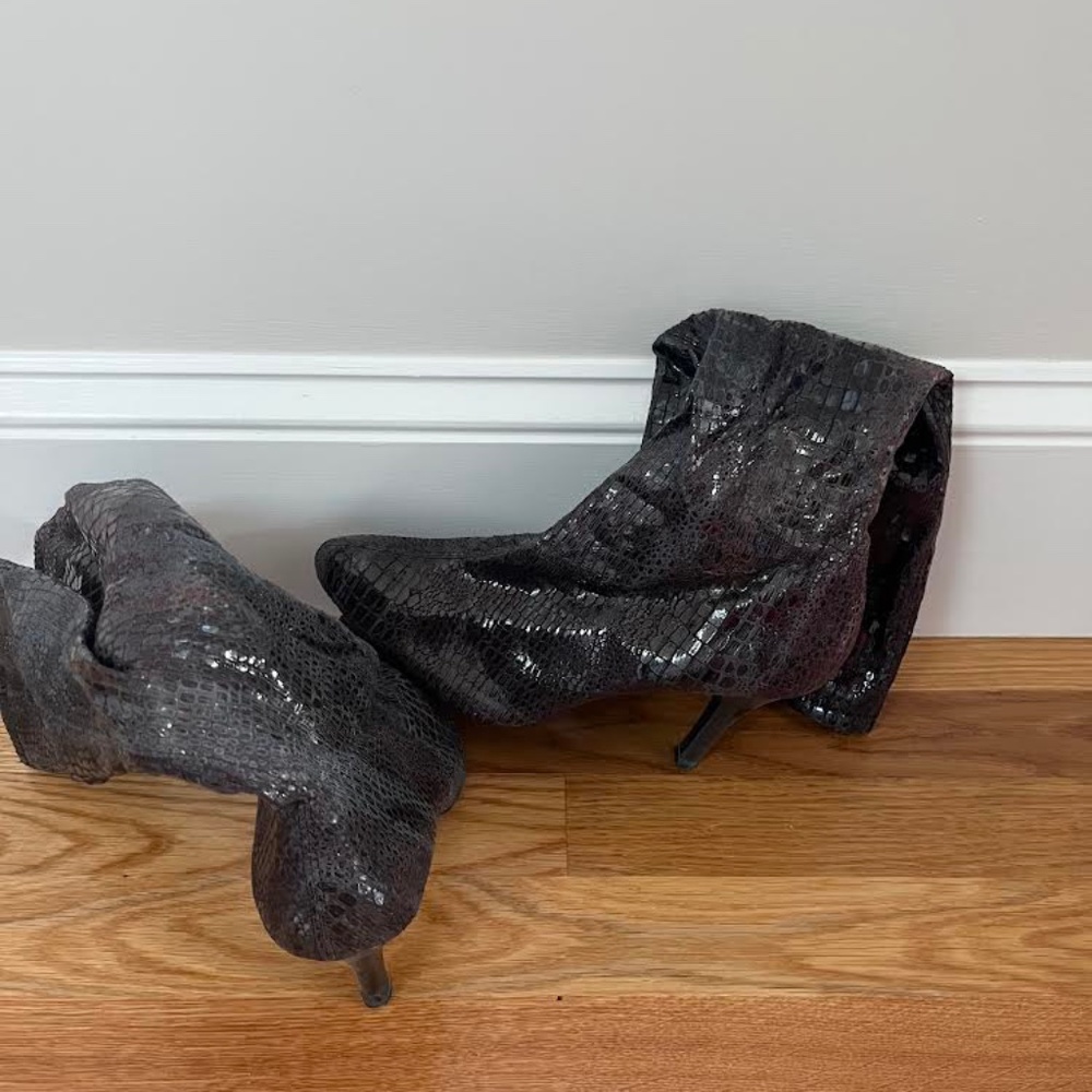 Tall snakeskin boots
